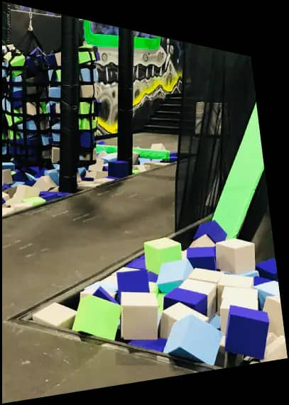 Foam pit and angled play zone at Elevate Milan