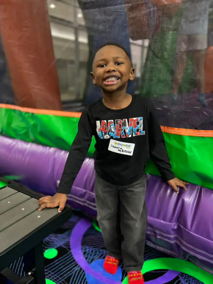 Inflatable play area at Bounce LYH inside River Ridge Mall.