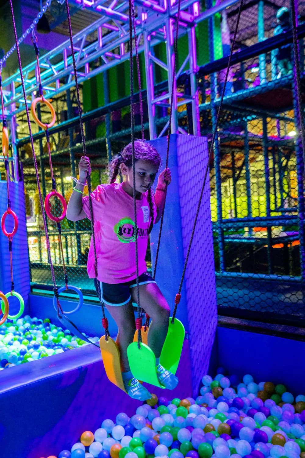 Additional trampoline lanes at Fun City Adventure Park Bear.