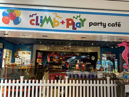 Entrance to Climb & Play Party Cafe at McKinley Mall.