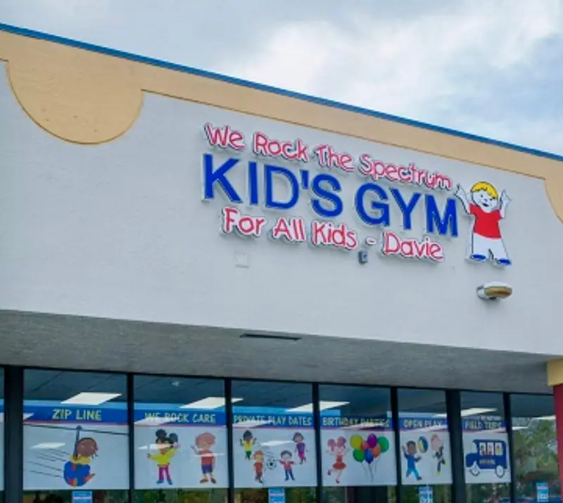 Exterior sign at We Rock the Spectrum Davie.