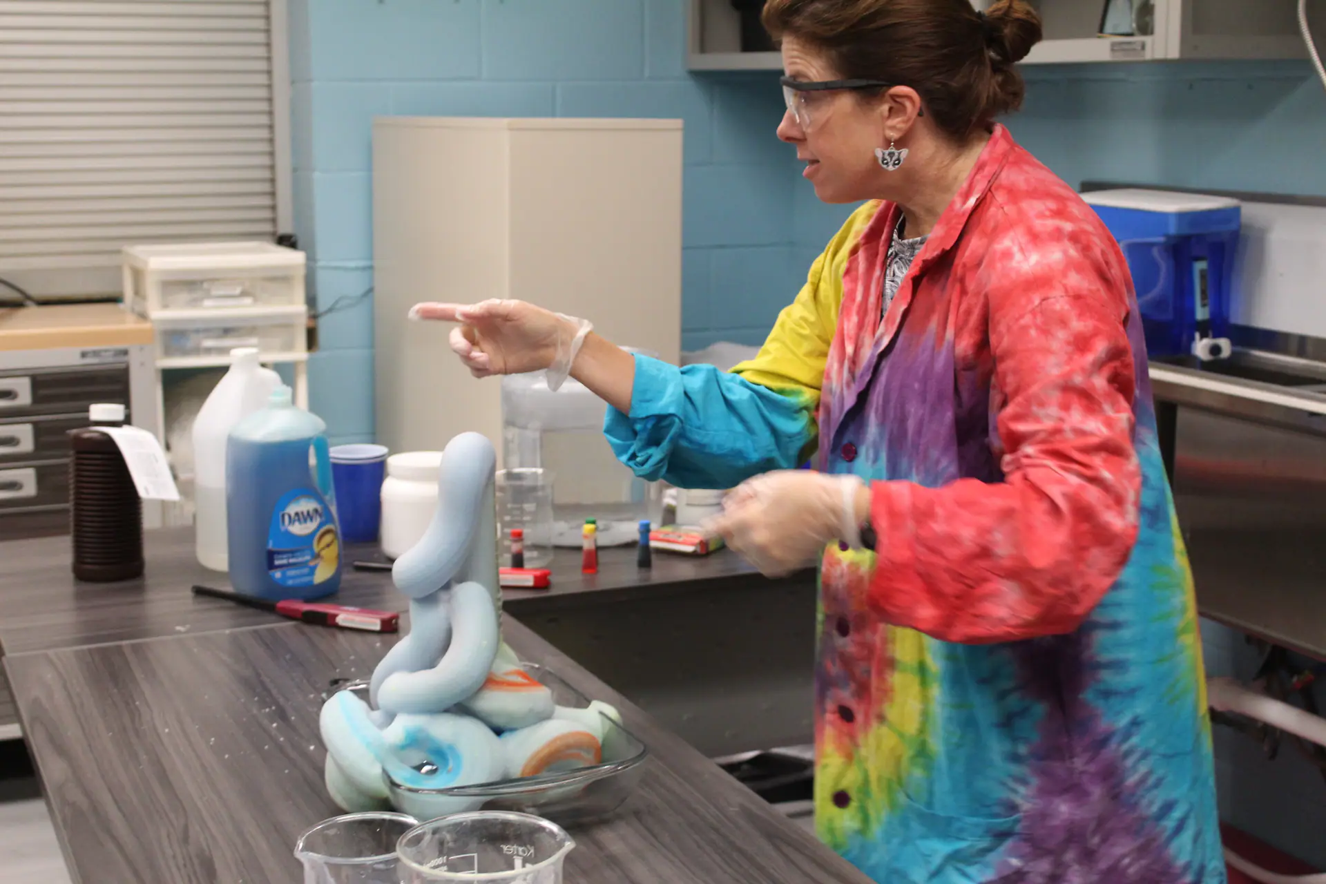 Science demonstration setup at Emerald Coast Science Center.
