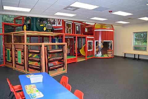 Indoor playground at Leonhard Recreation Center in Champaign