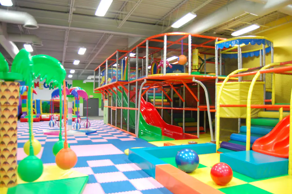 Indoor play structure and seating area at MEGAPLAY Jacksonville