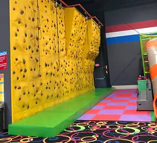 Rock wall element at Sky Park Kids