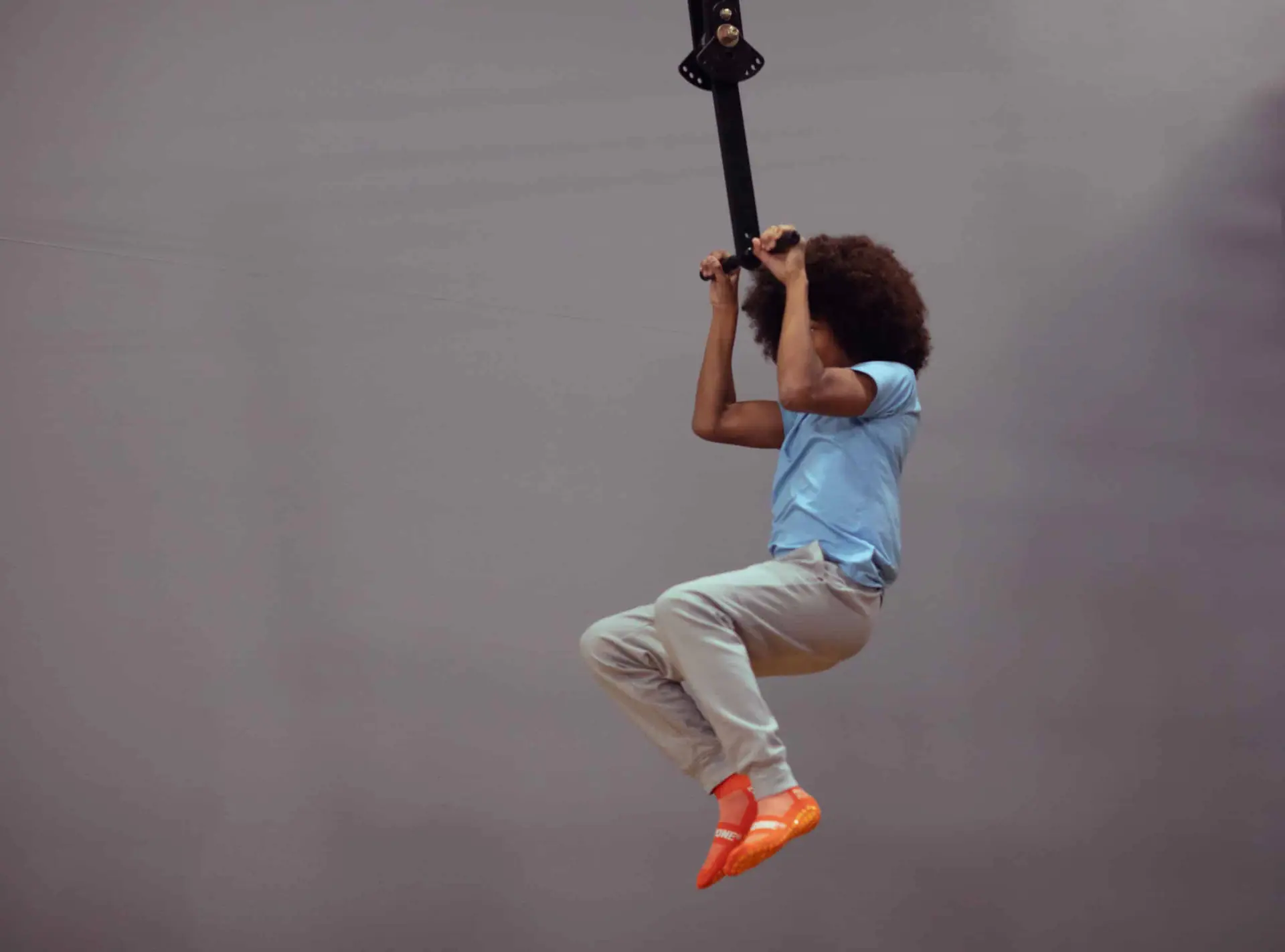 Sky Zone attraction area with families playing