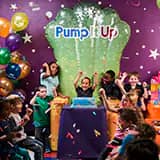 A decorated party room at Pump It Up of Raleigh.