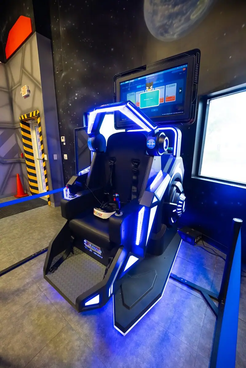 VR attraction area at Rocket World in Pembroke Pines.