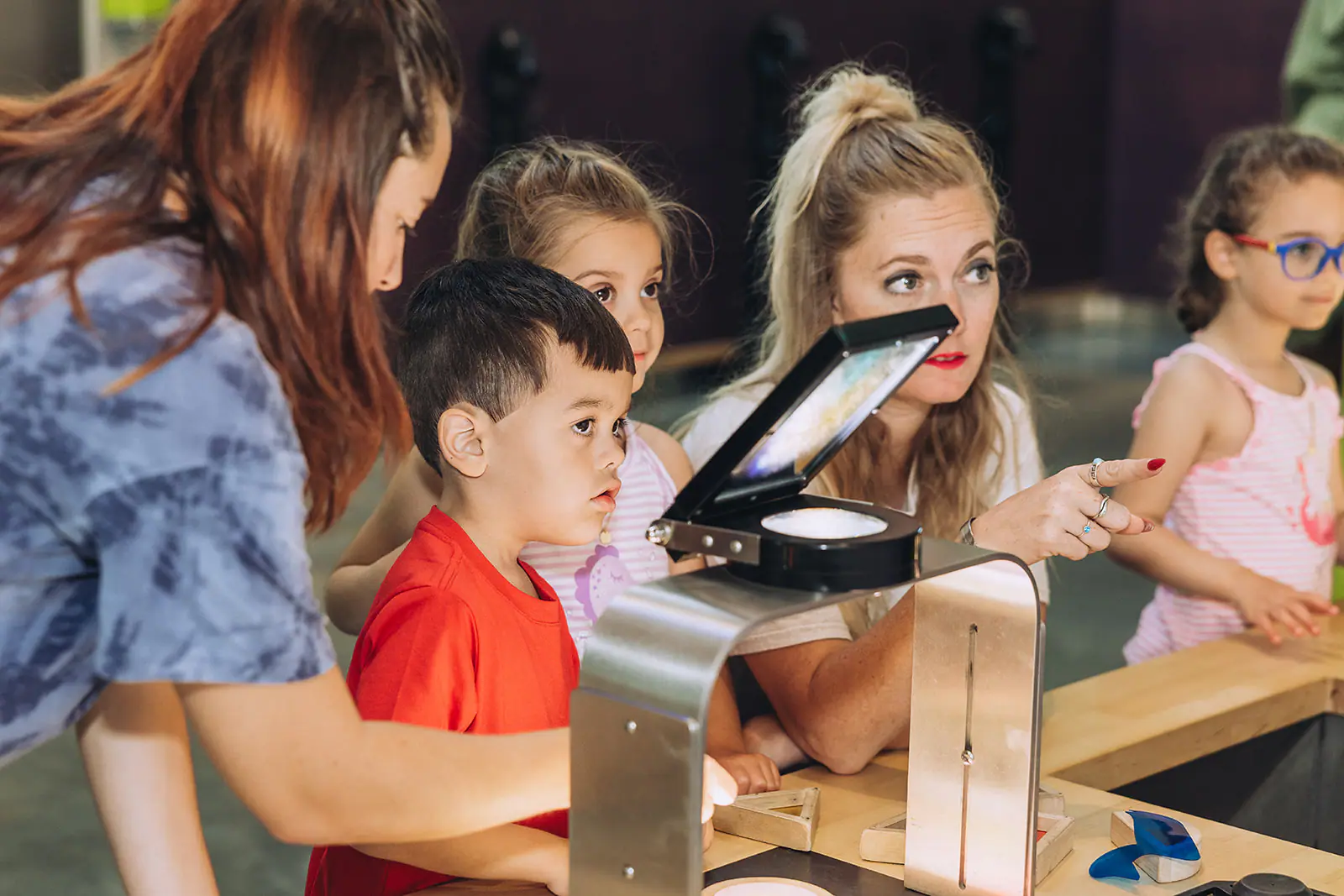 Interactive indoor exhibit gallery at Louisiana Children's Museum in City Park