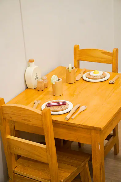 Child-focused role-play area at Zen Benny's Play Cafe.