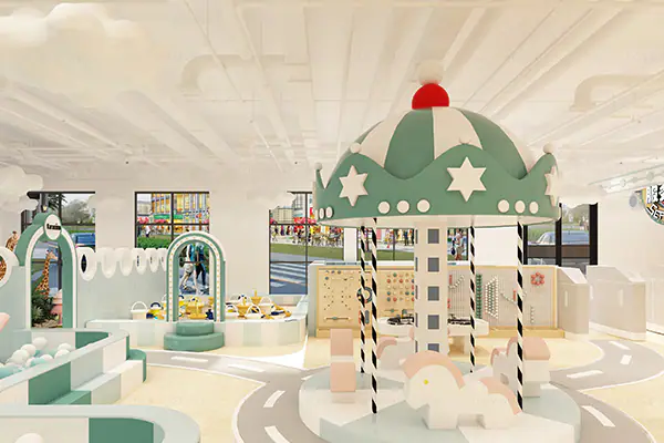 Pretend-play and toddler-friendly interior at Daisy's Kids Cafe