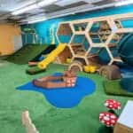 Children's play structure inside Rough & Bumble KC in downtown Leavenworth.