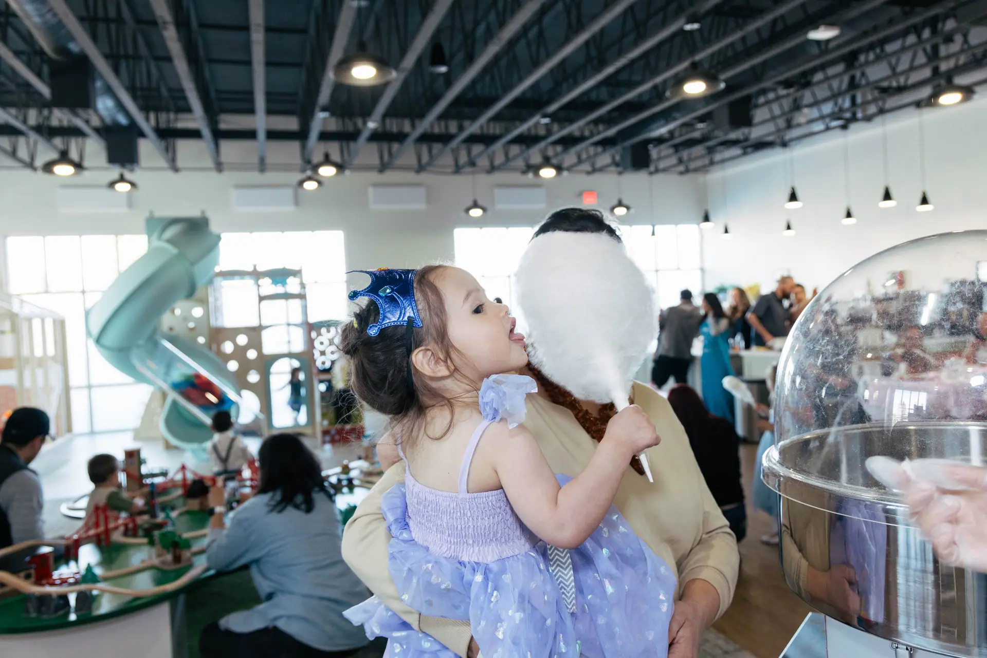 Indoor play and celebration setup at Happy Play.