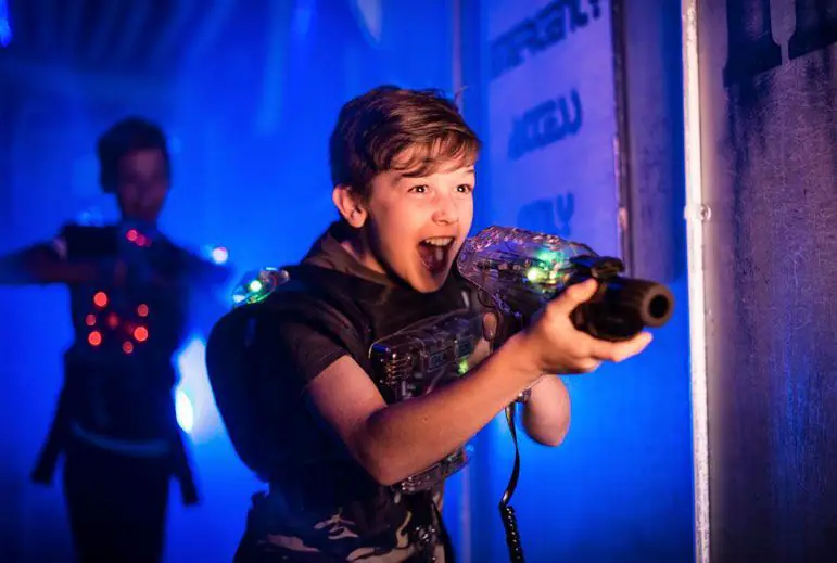 Laser tag arena at Active Kidz.