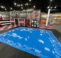 Jumping pillow inside Bounce N Play Pearland.