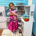 Pretend-play house area at Funtown Playground