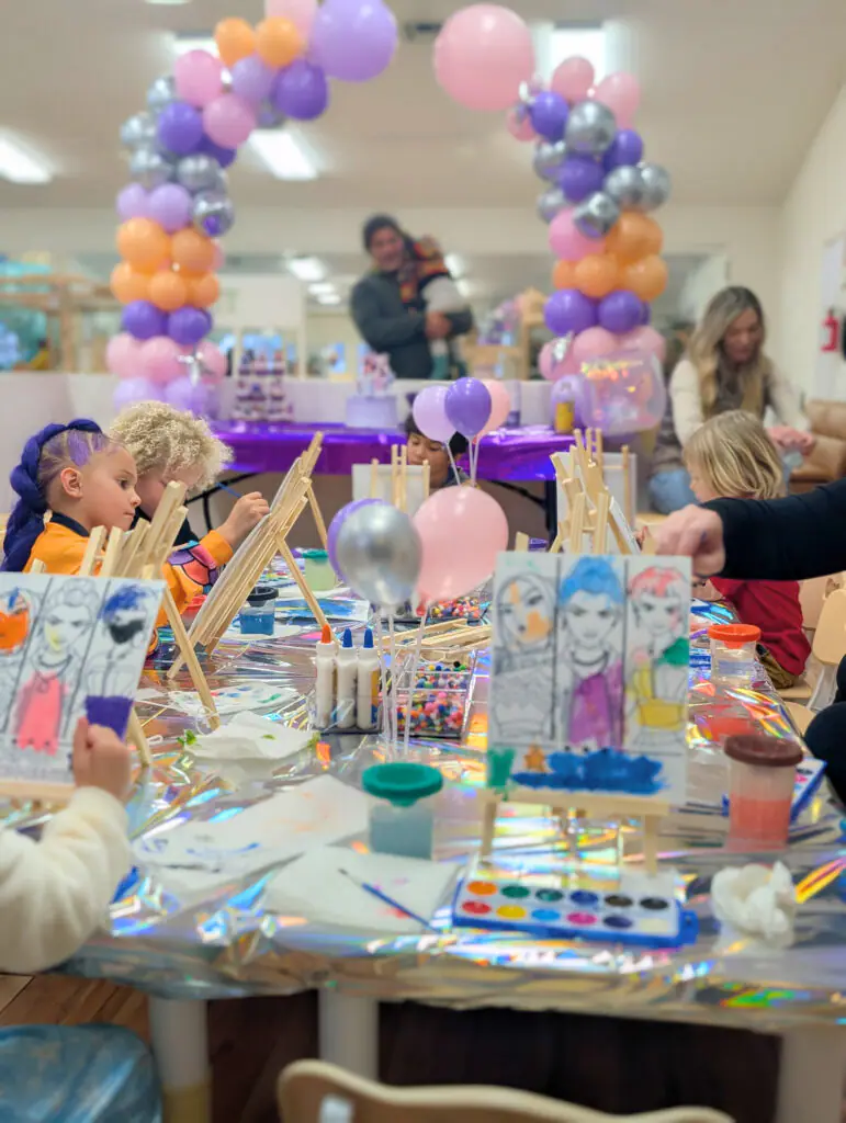 Interior view of Little Beans showing the designed early-childhood play environment.
