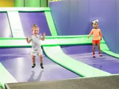Young children playing at Get Air.