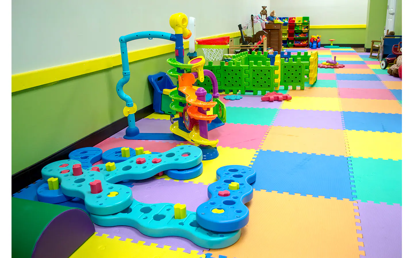 Play mats and numerous toys at POP Through Play Gym