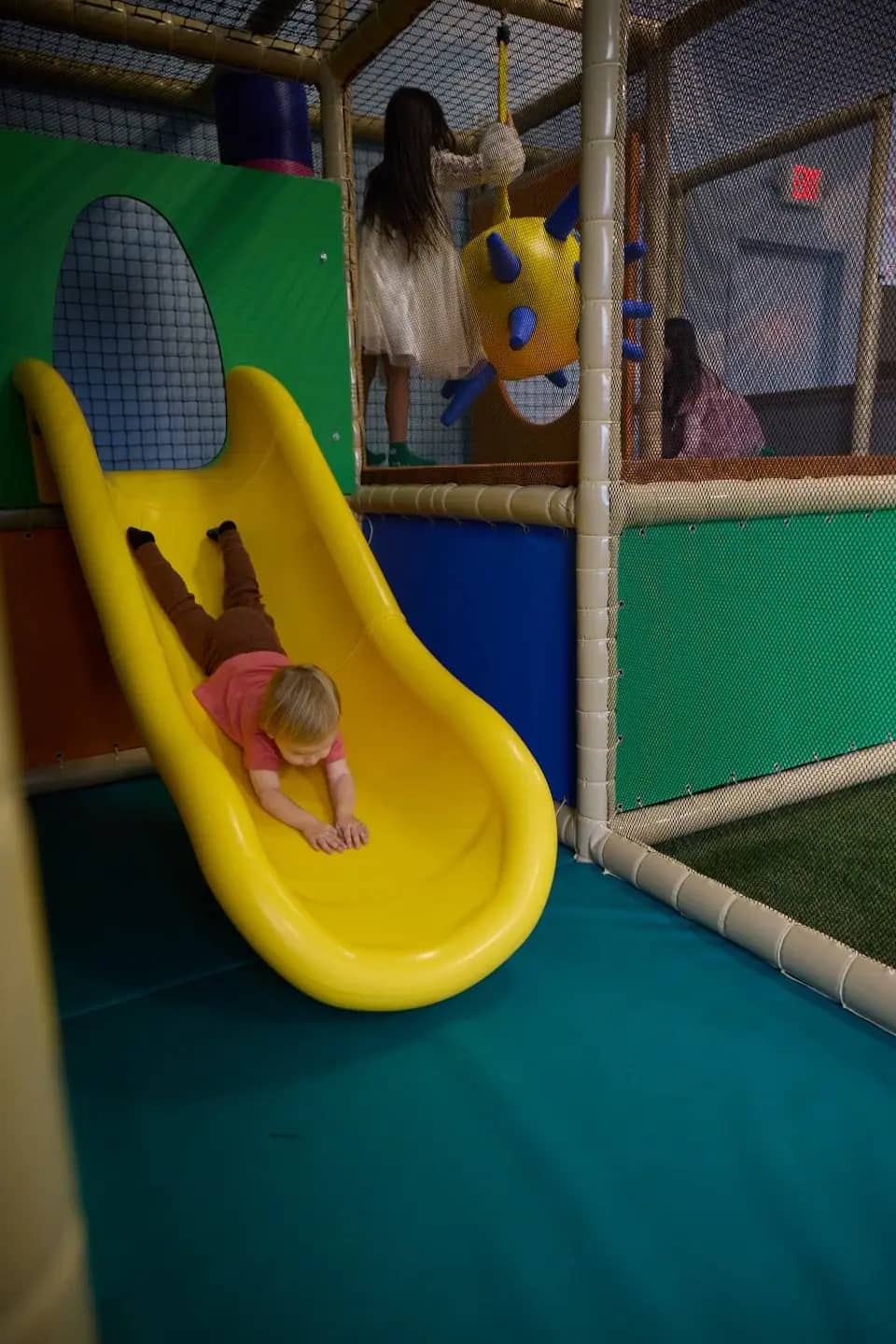 Toddler-friendly slide area at The Big Green