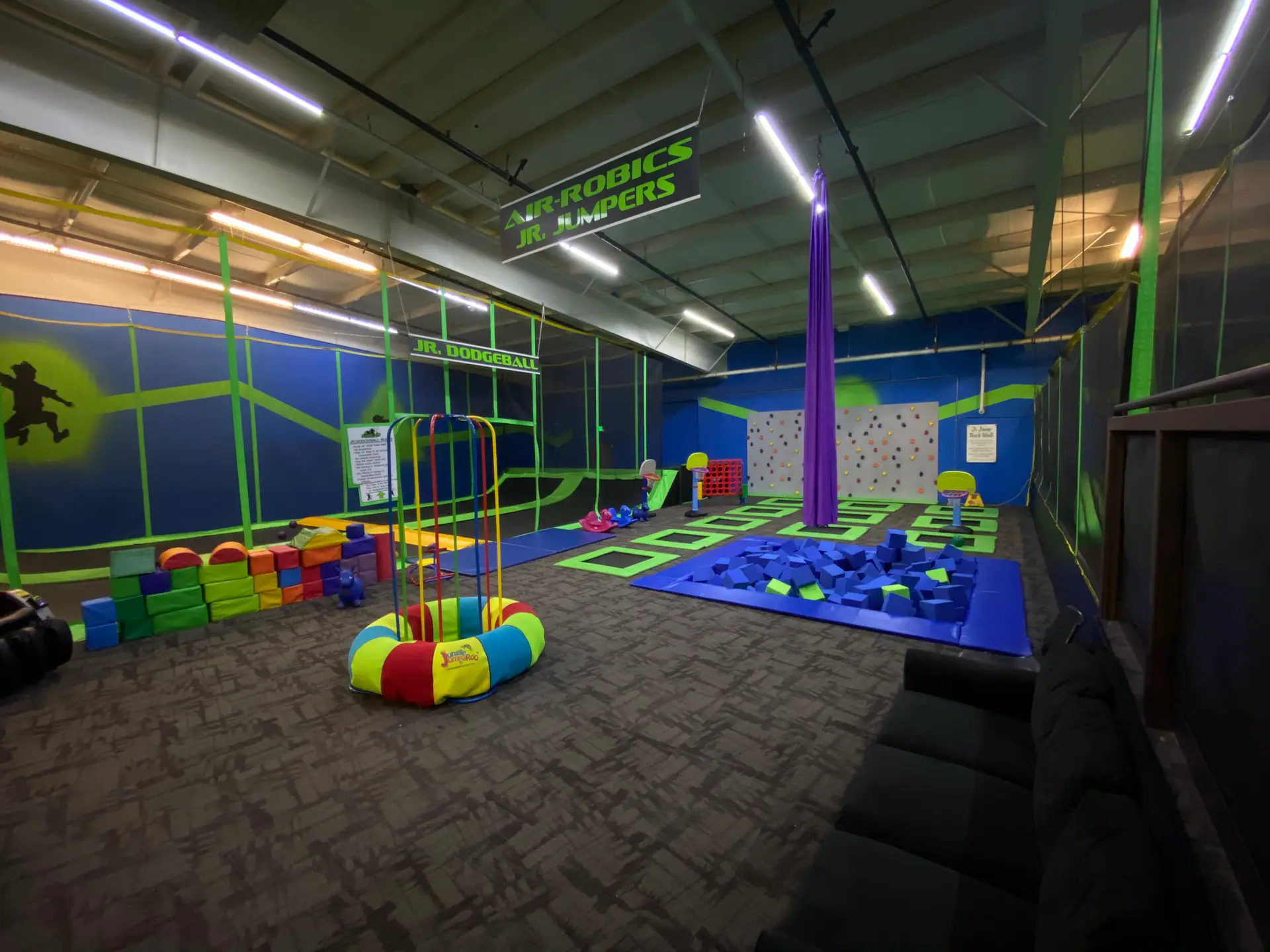 Junior jump area at Rare Air Trampoline Park in Redding