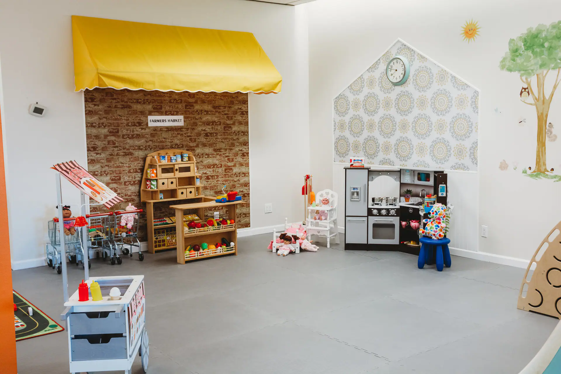Another view of the interior play environment at Sippy Cups Cafe.