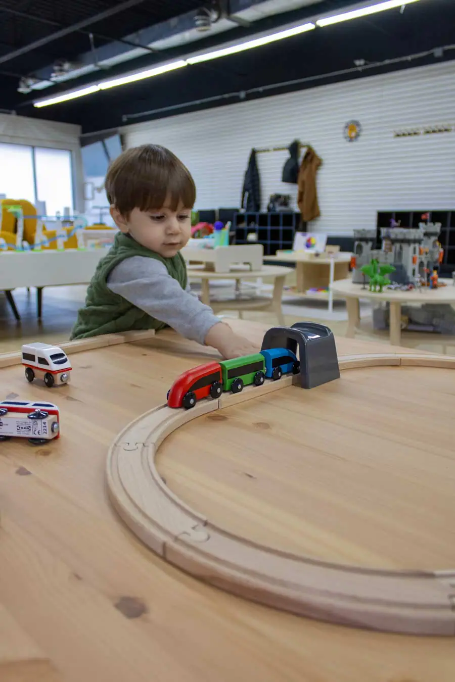 Child-focused indoor play features at Busy Bees.