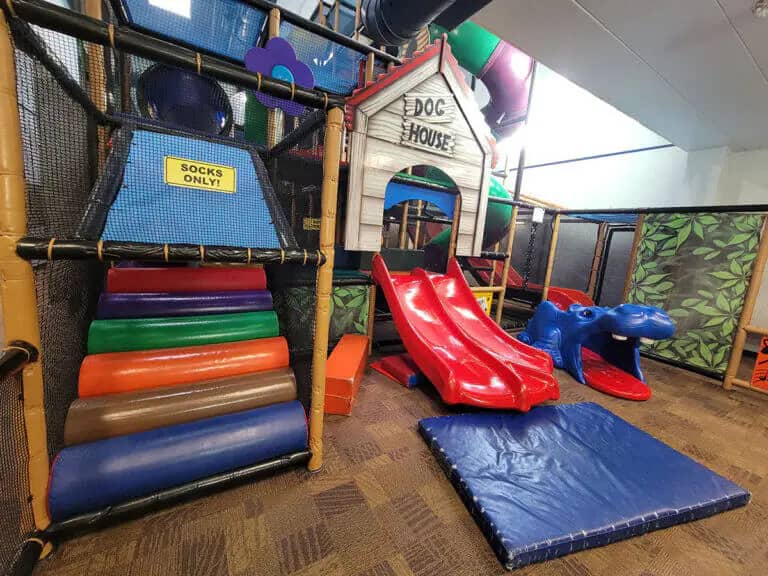 Small slide area inside The Backyard in Detroit Lakes