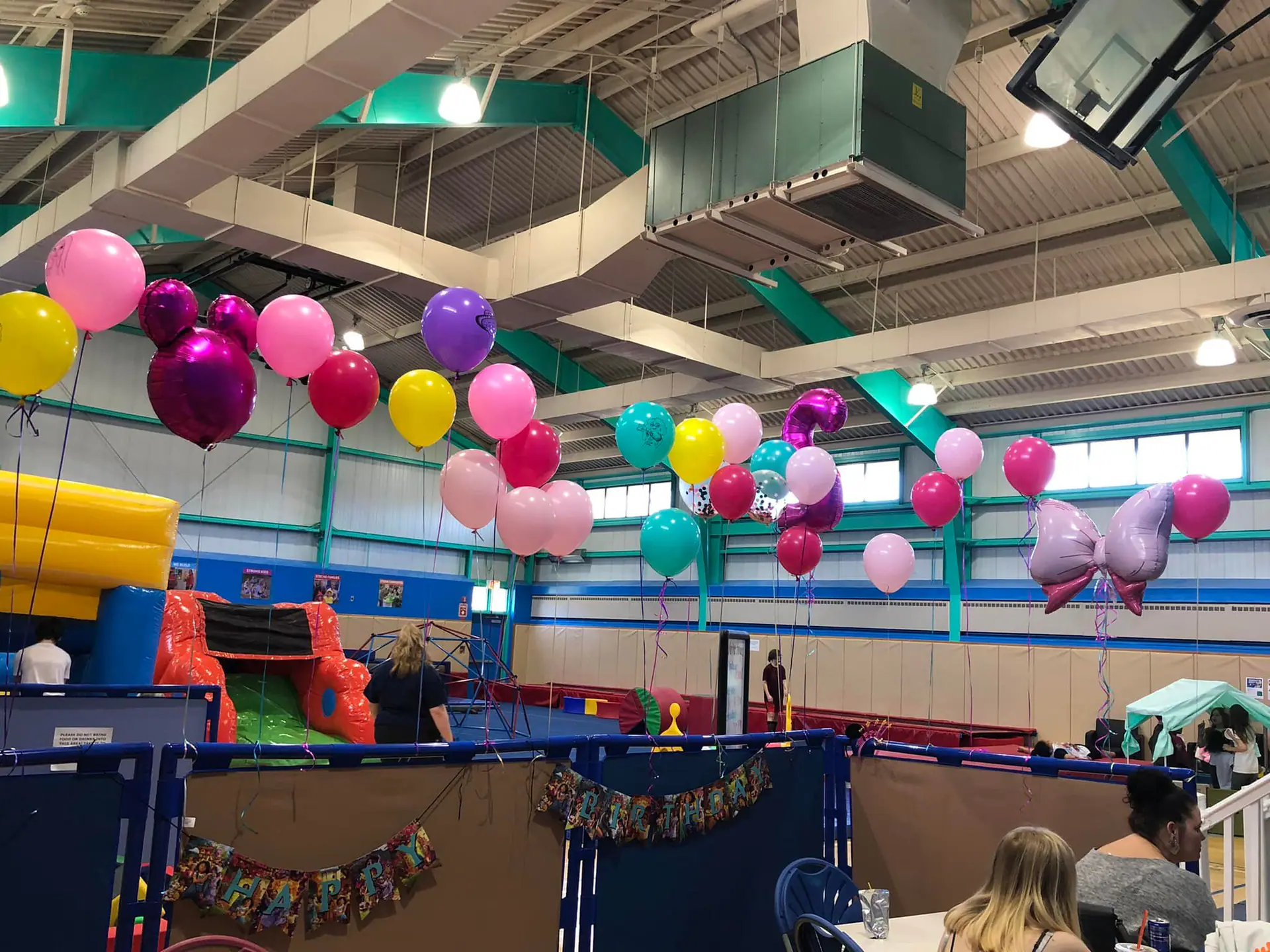 Play equipment inside the Limestone YMCA Family Play Zone.