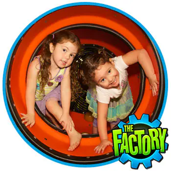 Children entering The Factory's smaller-kid play area in Franklin, North Carolina.