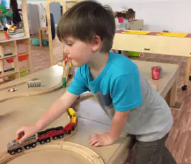 Children's play table area at Bloom.