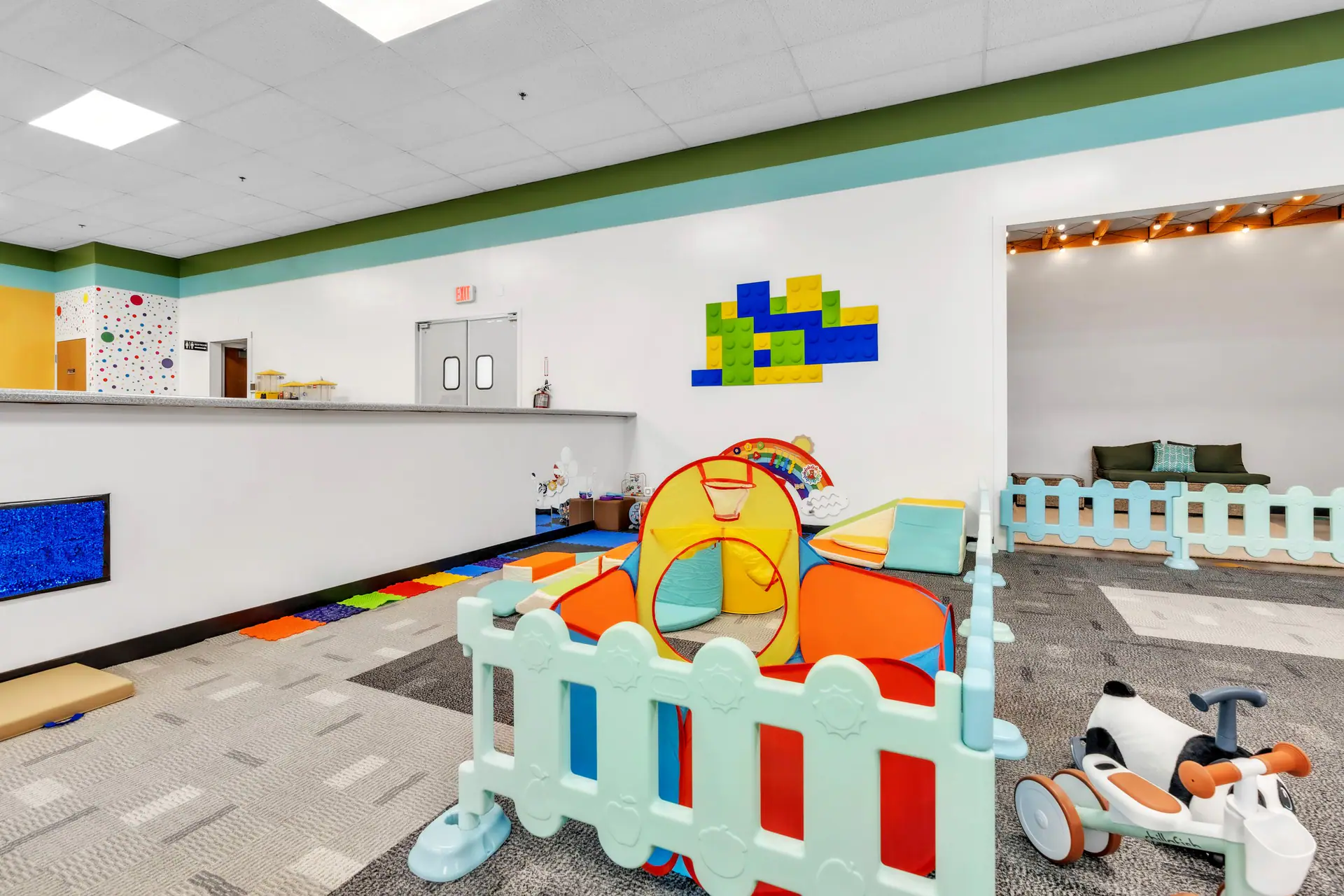 Toddler soft-play area at Seek & Find Indoor Playscape.