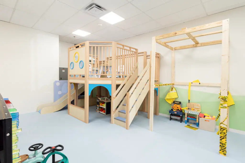 Imaginative play structure inside Abracadabra Play & Café