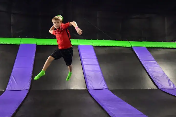 Trampoline lanes at Action City.