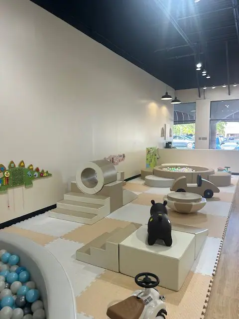 Another view of the soft-play setup at Tiny Pits and Play.