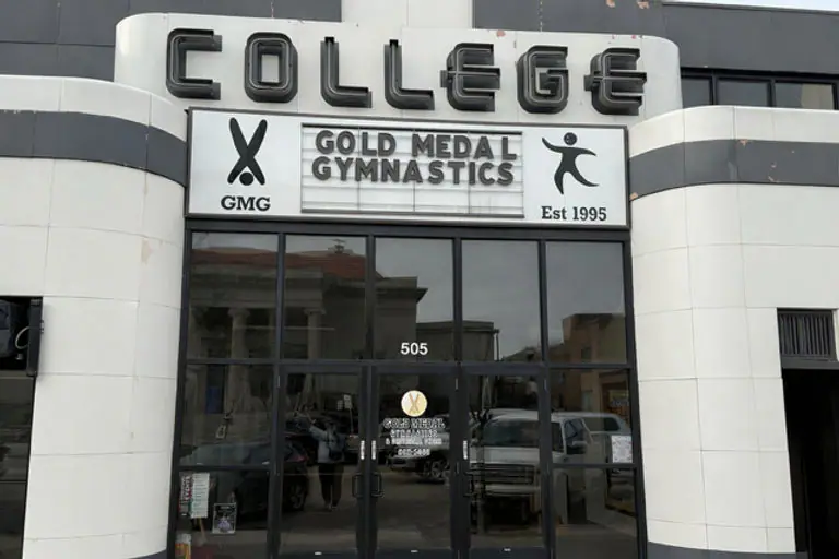 Exterior entrance to Gold Medal Gymnastics at 505 Main Avenue in Brookings.