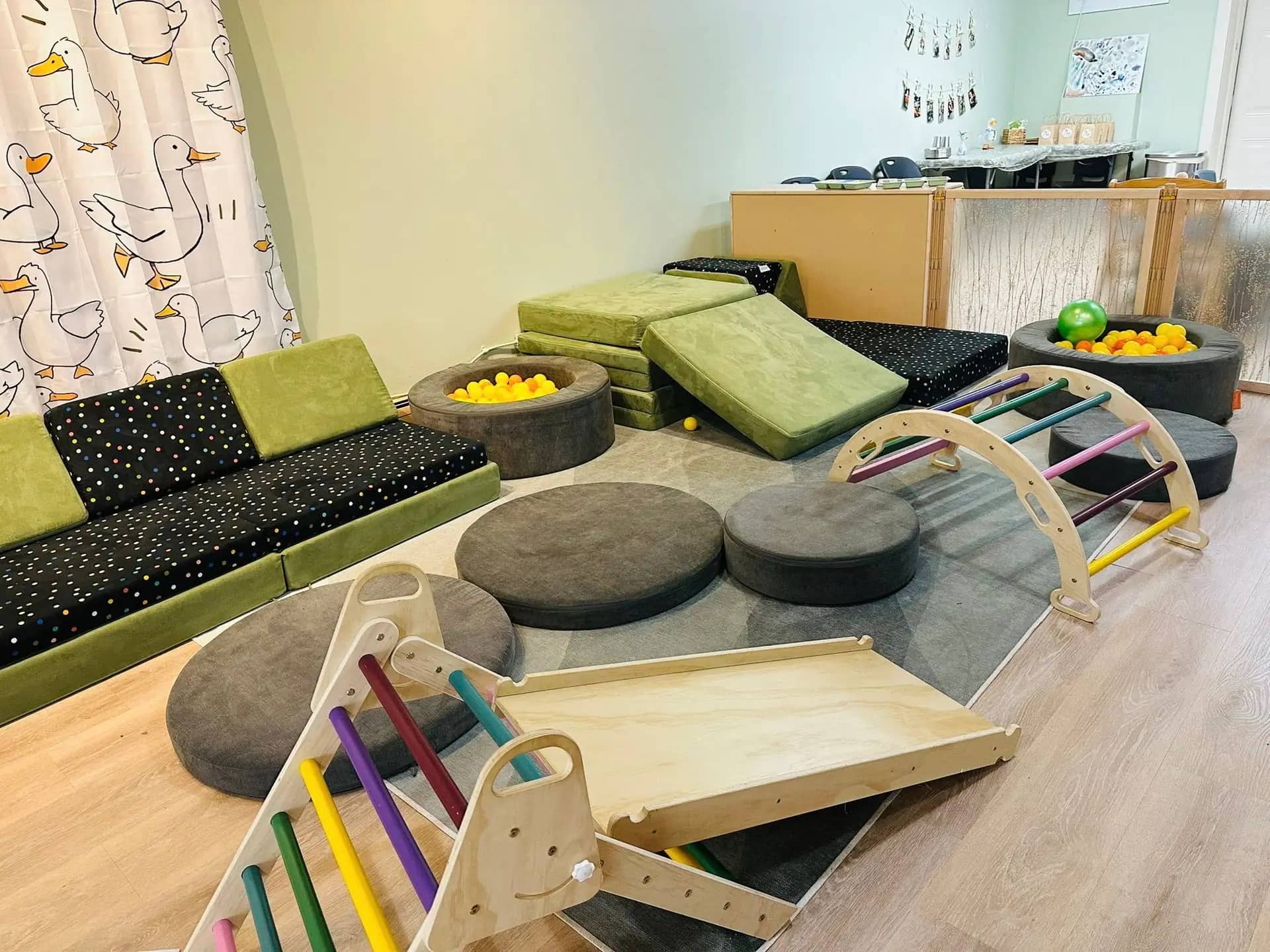 Soft-play and activity setup inside Clover Exploration in Rutland.