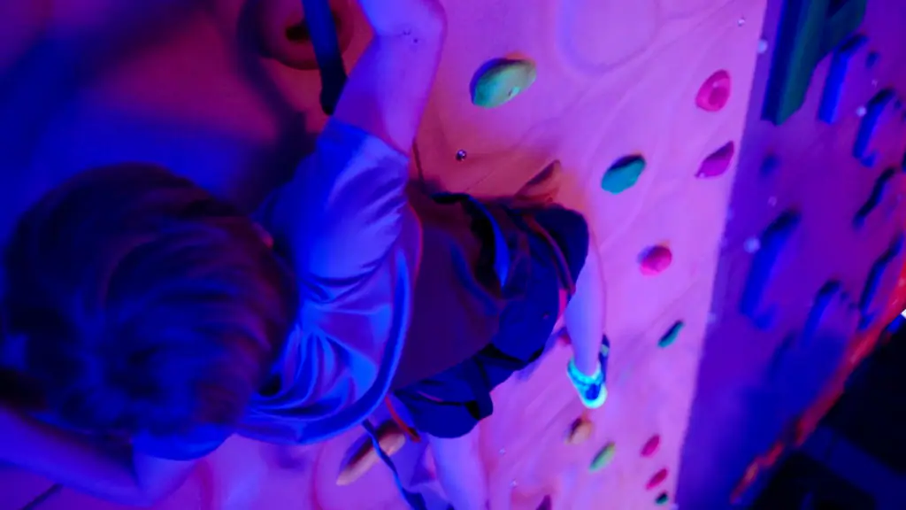 Climbing wall attraction at Urban Air Adventure Park Ankeny.