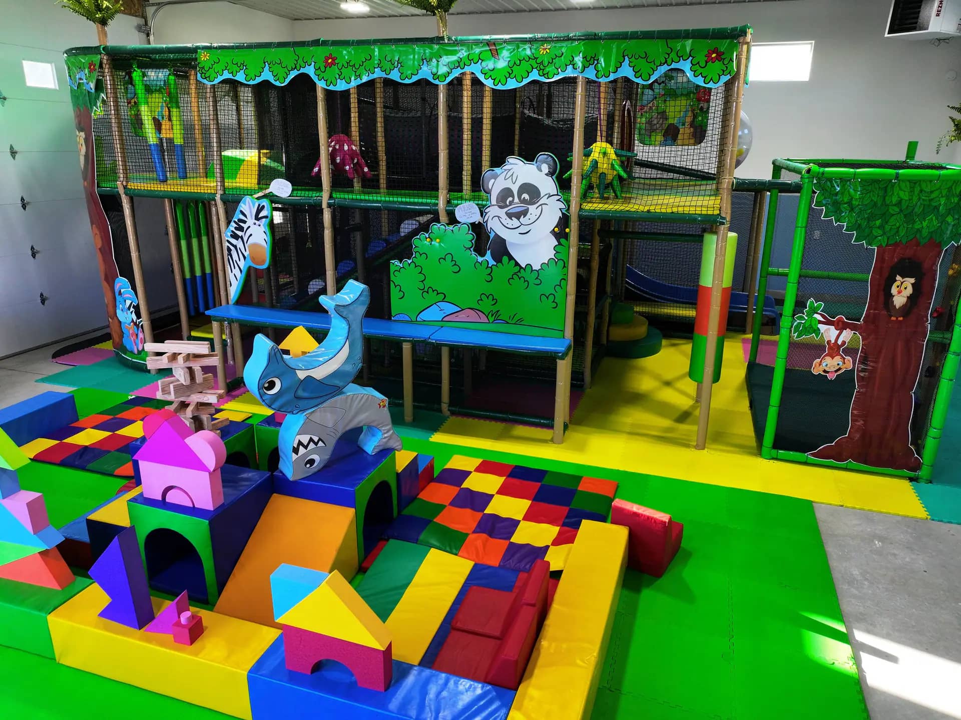 Indoor play structure at PonderPlay in Sandpoint