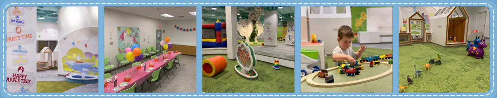 Indoor play area at Jam Time in Natick Mall designed for younger children.