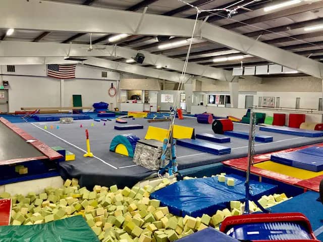 Foam pit and gymnastics floor used during open play at Gymnastics Plus in Yakima.
