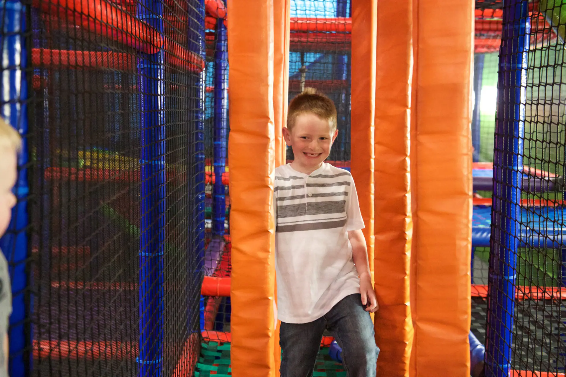 Children's play structure at The Fun Station - Dubuque.