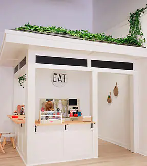 Play House Chester pretend café and market setup.