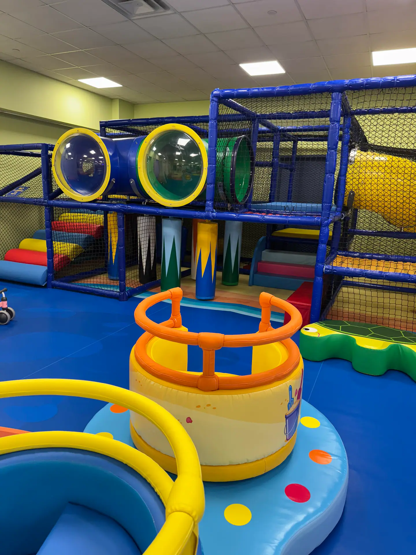 Play features inside JJ's Playhouse.