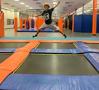 Open trampoline court at Xtreme Jump Adventure Park.