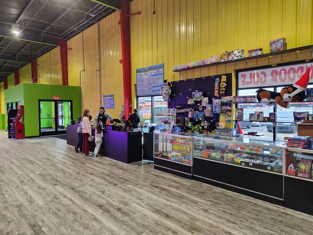 Arcade prize counter at Jungle George's in Fort Wayne.