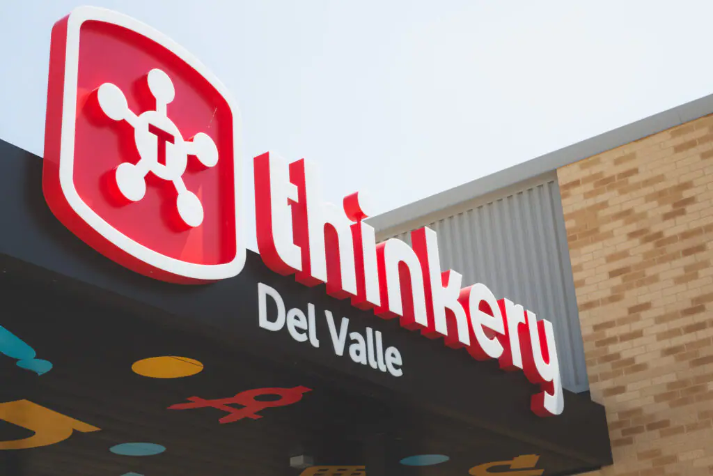 Exterior sign at Thinkery - Del Valle.