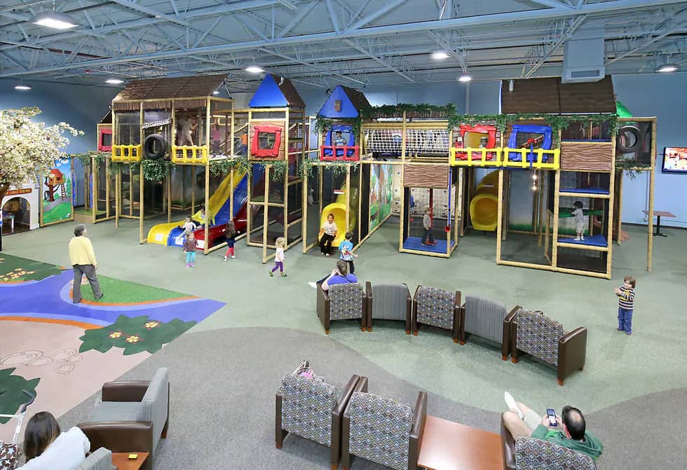 Indoor play areas at Mountain Play Lodge in Arden.
