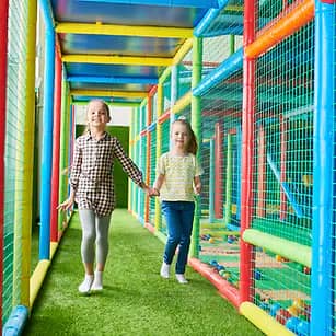 Child-sized indoor play zone at Little Explorers Adventure Park.