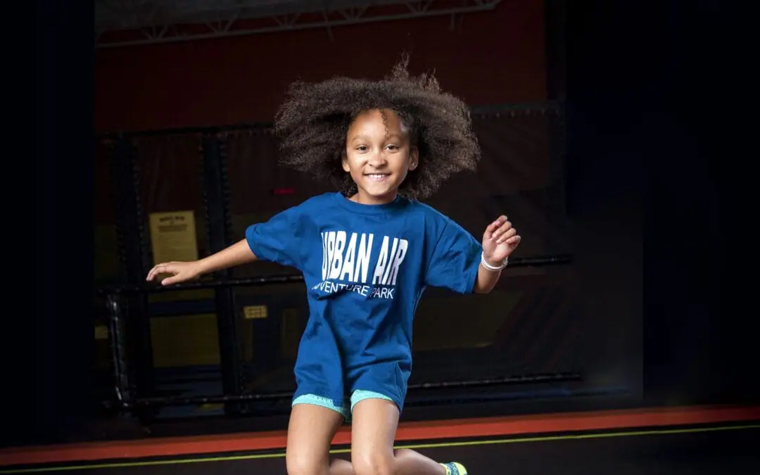 Child jumping at Urban Air Adventure Park Conway.